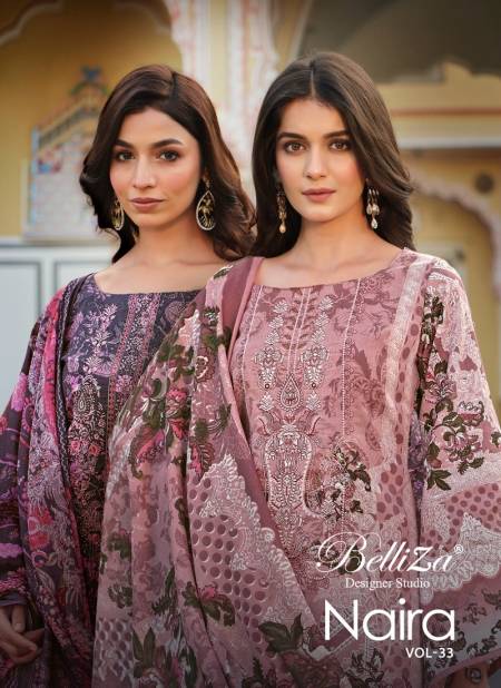 Naira Vol 33 By Belliza Printed Cotton Dress Material Wholesale Shop In Surat
